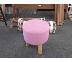 TABOURET TISSU ROSE