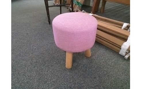 TABOURET TISSU ROSE