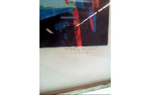 LITHOGRAFIE I.R. SIGN. <T.AGOSTINI> BOUQUET
