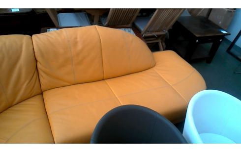 SALON D'ANGLE JAUNE CUIR