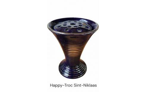 VAAS PIQUE FLEUR KOBALT BLAUW GOUD