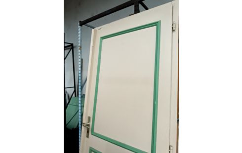 PORTE BOIS CRÈME VERT