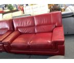CANAPE CUIR ROUGE 2 PLACES