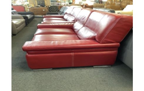 CANAPE CUIR ROUGE 2 PLACES