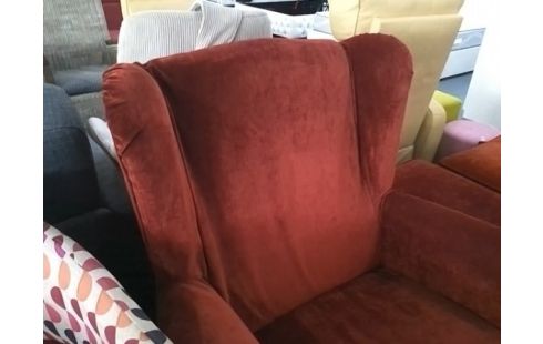 FAUTEUIL VELOURS ROUGE