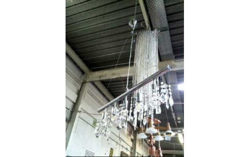HÄNGELEUCHTE CHROMST. KRISTALLBEHANG MODERN