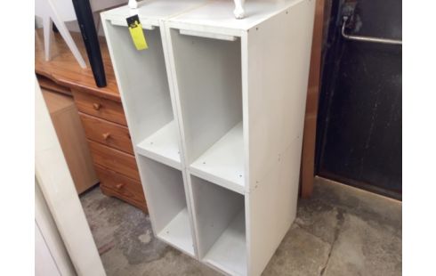 MEUBLE DE RANGEMENT 4 CASES BLANC