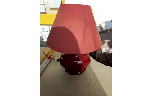 LAMPE DE SALON CERAMIQUE ROUGE