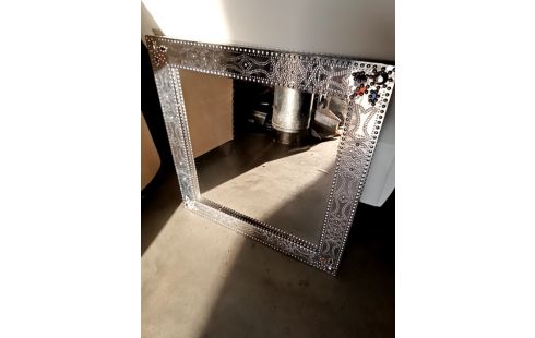 MIROIR BOIS ARGENTÉ