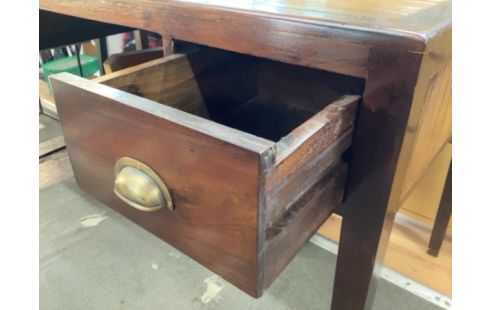 BUREAU BOIS EXOTIQUE 2 TIROIRS