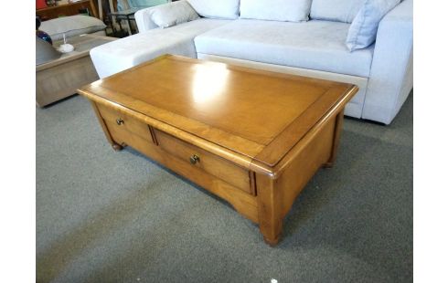 TABLE BASSE CHENE 2 TIROIRS