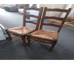 CHAISES LOT DE 4 ASSISE PAILLE
