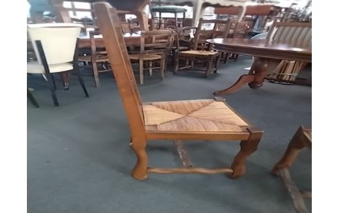 CHAISES LOT DE 4 ASSISE PAILLE