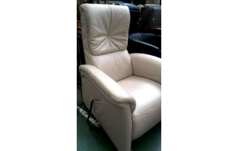 SILLÓN RELAX ELÉCTRICO BEIS CUERO