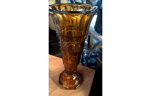 VASE ORANGE GLACE, , TROMPETTE