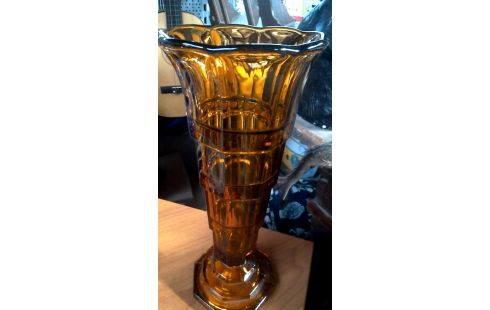 VASE ORANGE GLACE, , TROMPETTE