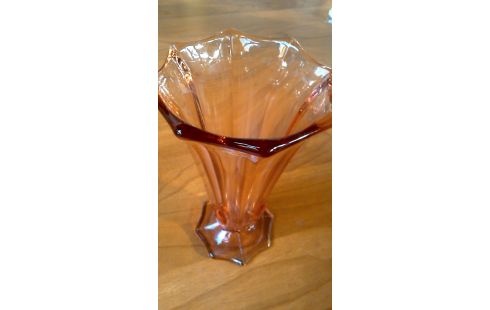 VASE, , TROMPETTE ROSE GLACE