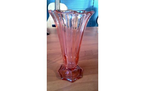 VASE, , TROMPETTE ROSE GLACE