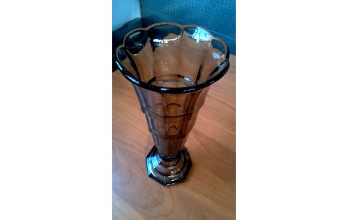 VASE, , TROMPETTE BRUN GLACE