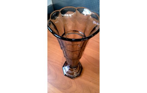 VASE, , TROMPETTE BRUN GLACE