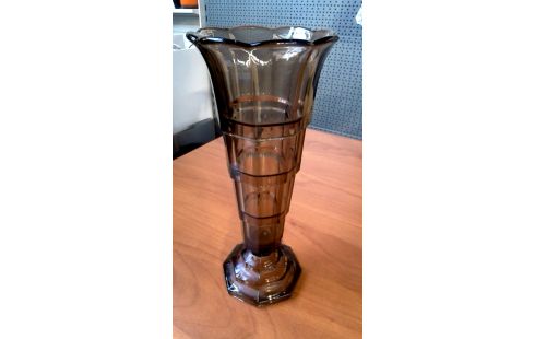 VASE, , TROMPETTE BRUN GLACE