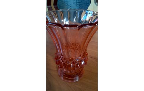 VASE ROSE GLACE