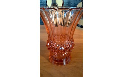 VASE ROSE GLACE