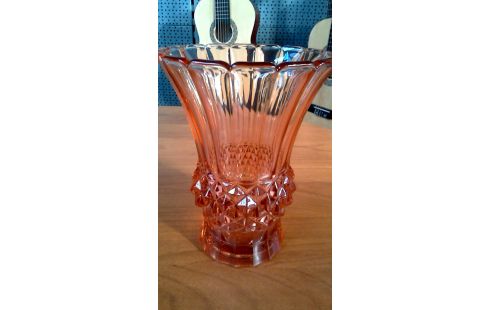 VASE ROSE GLACE
