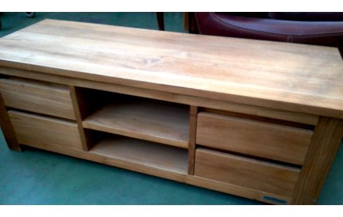 TV-MEUBEL TEAK MASSIEF 4 LADEN