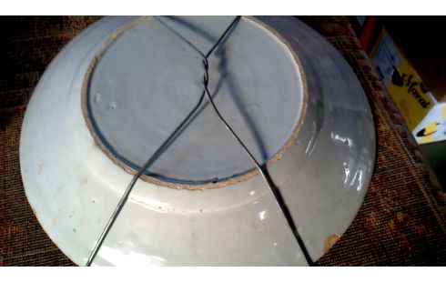 ASSIETTE ANTIQUE DELFT BLANCHE BLEUE