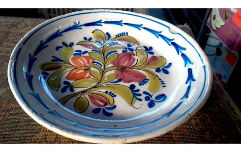 ASSIETTE ANTIQUE FLEUR