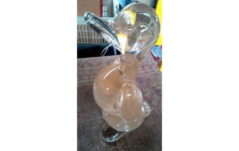 STATUETTE, , CANARD PATE DE VERRE