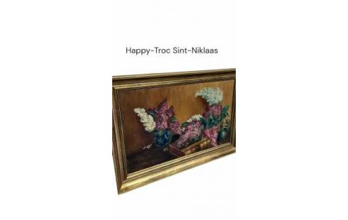 SCHILDERIJ PANEEL BLOEMEN GET H.VAN HOVE