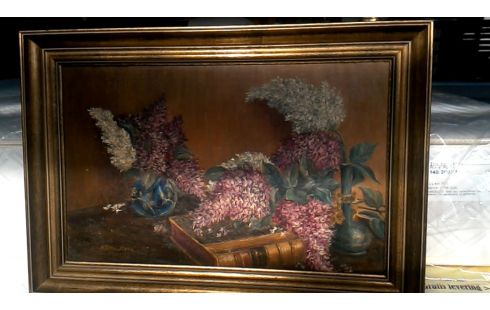 SCHILDERIJ PANEEL BLOEMEN GET H.VAN HOVE
