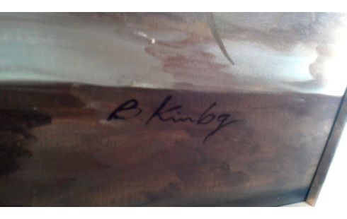 SCHILDERIJ BLOEMEN GESIGNEERD KIMBY