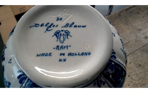 VASE DELFT BLANCHE BLEUE MEMOIRE VIVE