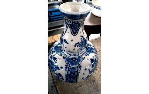 VASE DELFT BLANCHE BLEUE MEMOIRE VIVE