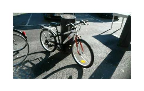 FIETS, , B'TWIN ORANJE ZWART