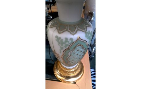 LAMPADAIRE, , OPALINE LAITON ORIENTAL