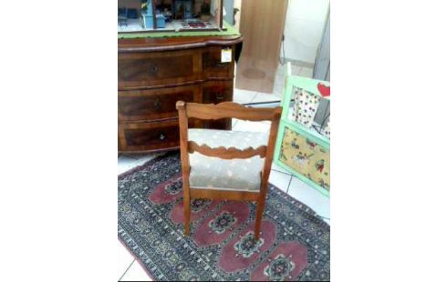 STUHL HELL HOLZ BIEDERMEIER STOFF