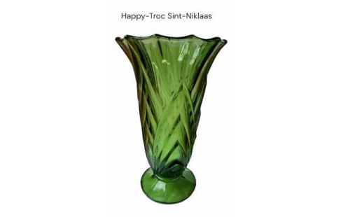 VASE VERTE GLACE VINTAGE