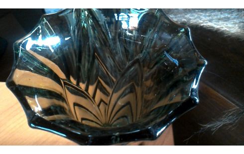 VASE VERTE GLACE VINTAGE