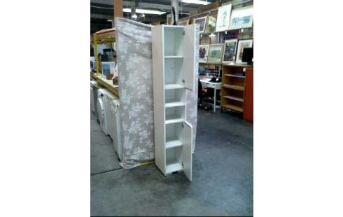 HOCHSCHRANK BAD WEIß HOLZ 2-TÜR. 2-EBEN.