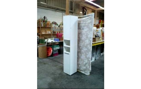 HOCHSCHRANK BAD WEIß HOLZ 2-TÜR. 2-EBEN.