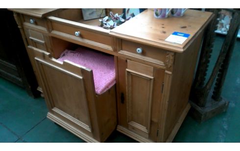 BUREAU, , COMMODE PIN MIROIR A ABATTANTS