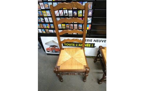 CHAISE HETRE PAILLE LOT DE 6