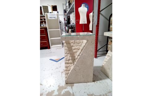 SELLETTE PIERRE + PLATEAU VERRE