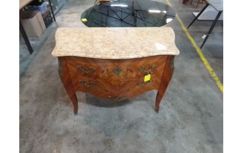 COMMODE 2 TIROIRS STYLE LOUIS XV DESSUS MARBRE