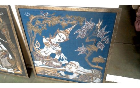 PEINTURE SUR SOIE ORIENTAL L UNITE