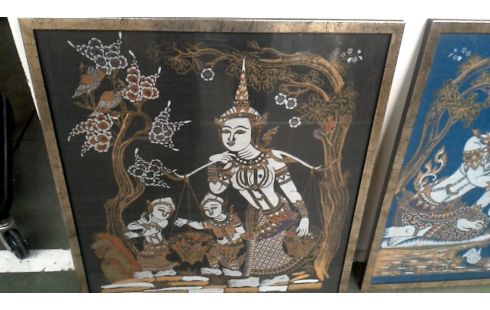 PEINTURE SUR SOIE ORIENTAL L UNITE